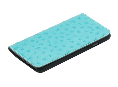 Attēls no Tellur Book case Ostrich Genuine Leather for iPhone 7 turquoise