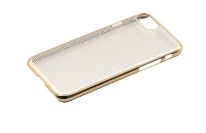 Attēls no Tellur Cover Hard Case for iPhone 7 Horizontal Stripes gold