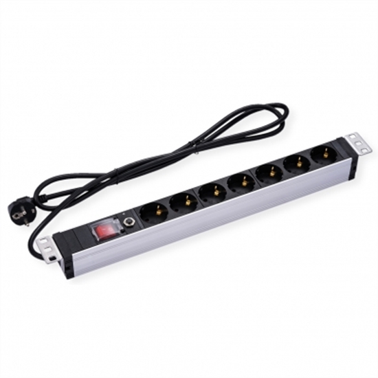 Изображение VALUE 19" PDU for Cabinets 7x 2300W, CEE 7/4 M German Type, 1.8 m