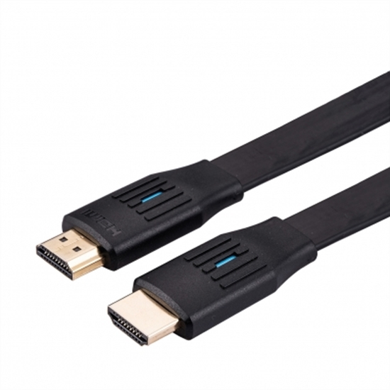 Изображение VALUE HDMI 8K (7680 x 4320) Ultra HD Cable + Ethernet, Flat, M/M, black, 3 m