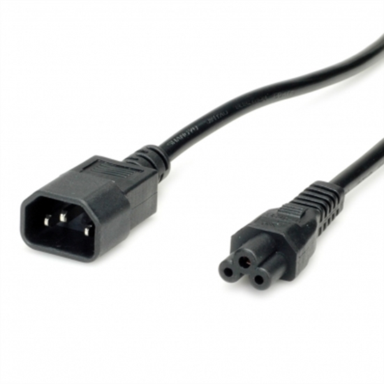 Picture of VALUE Power Cable IEC320/C14 Male - C5 Female, black, 1.8 m