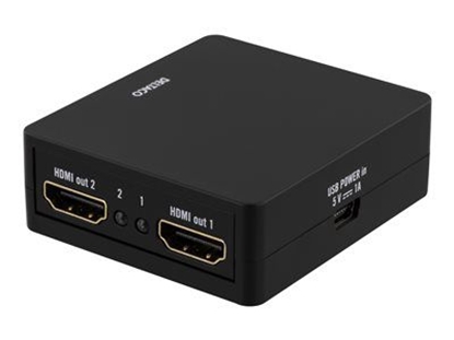 Attēls no Adapteris DELTACO 1XHDMI, 2XHDMI OUT, 6.75 GBIT, JUODAS / HDMI-7050