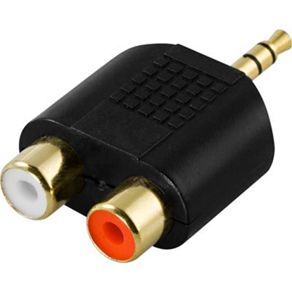 Attēls no Adapteris DELTACO 3.5mm M - 2xRCA F / AA-25