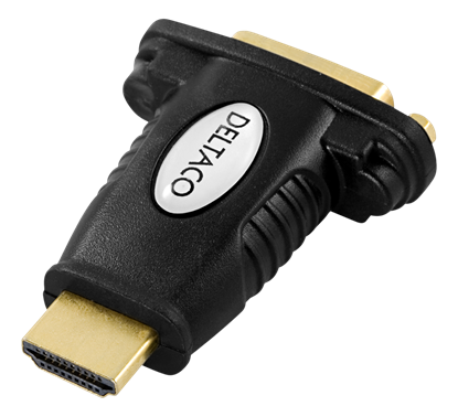 Изображение Adapter AV Deltaco HDMI - DVI-D adapter DELTACO gold-plated