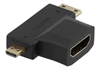 Picture of Adapteris DELTACO HDMI-M/miniHDMI-F/microHDMI-F/HDMI-22G