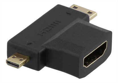 Picture of Adapteris DELTACO HDMI-M/miniHDMI-F/microHDMI-F/HDMI-22G