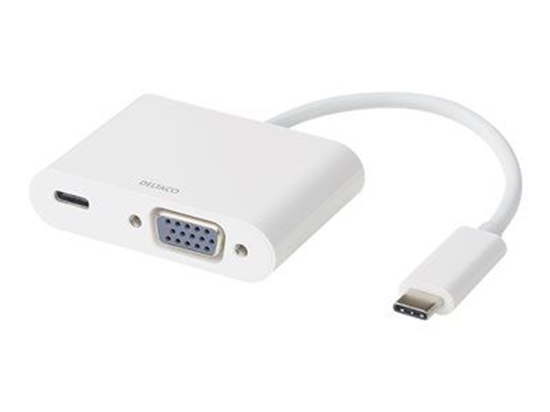 Изображение Adapteris DELTACO USBC - VGA, 60W / USBC-VGA2