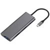 Изображение Adapteris USB Type-C -  HDMI, LAN, 3x USB Type-A, SD, TF, USB Type-C PD60W, Aux