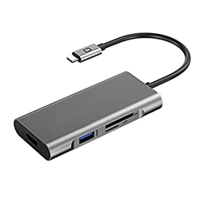 Attēls no Adapteris USB Type-C - 3 x USB 3.0, Type-C PD, HDMI, SD, TF