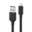 Attēls no ALOGIC ELPA8P02-BK mobile phone cable Black 2 m USB A Lightning