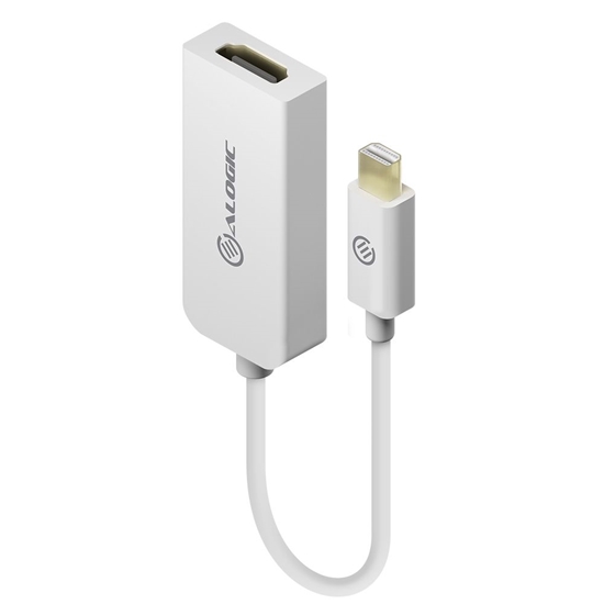 Picture of ALOGIC Premium 15cm Mini DisplayPort to HDMI Adapter - Male to Female - WHITE