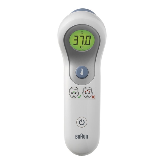 Picture of Braun BNT300WE digital body thermometer Remote sensing thermometer White Forehead Buttons