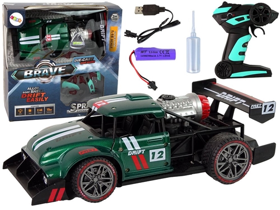 Picture of BRAVE nuotoliniu būdu valdomas sportinis automobilis R/C 1:16, žalias