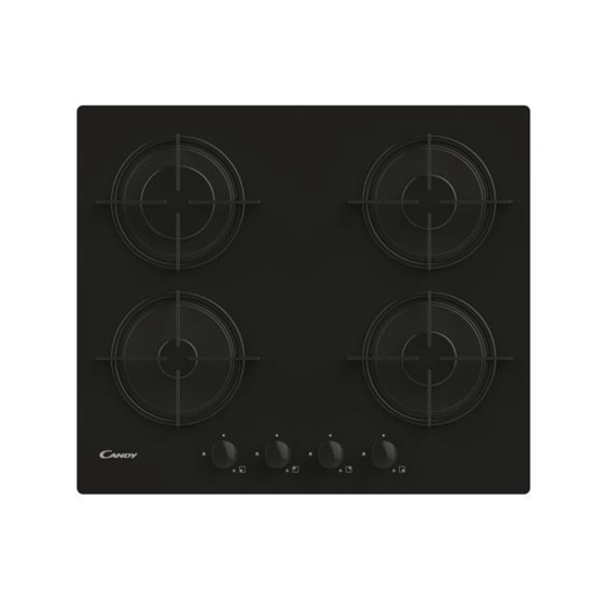 Picture of CANDY Gas Hob CVW6BB, 4 zones, Black,