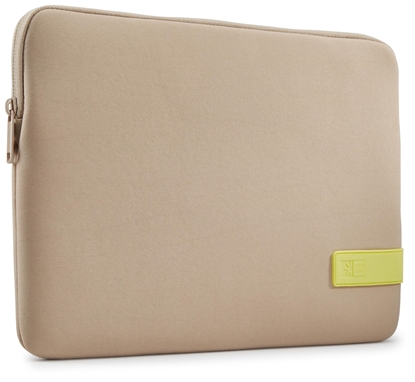 Picture of Case Logic 4694 Reflect Laptop Sleeve 14 REFPC-114 Plaza Taupe/Sun-Lime