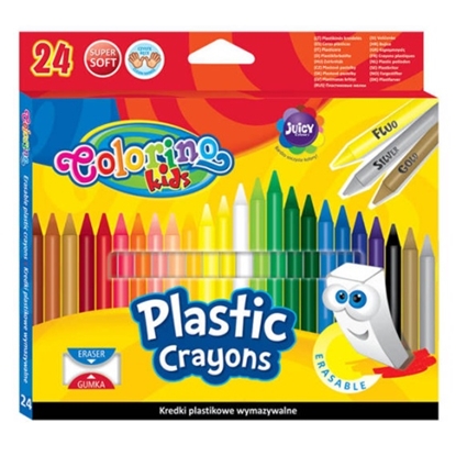 Attēls no Colorino Kids Erasable Plastic Crayons 24 colours
