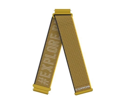 Изображение Dirželis COROS 20mm Nylon Band - Yellow, APEX 2, PACE 2, APEX 42