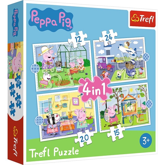 Изображение Dėlionių rinkinys TREFL PEPPA PIG 4 „Kiaulytė Pepa“