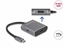 Attēls no Delock USB Type-C™ Splitter (DP Alt Mode) to 1 x HDMI + 1 x DisplayPort MST with USB Type-C™ PD