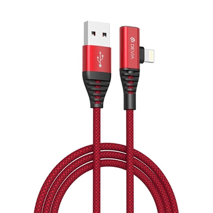 Изображение Mob.telefono kabelis Devia Strom Series 2in1 Cable (1.2M) red