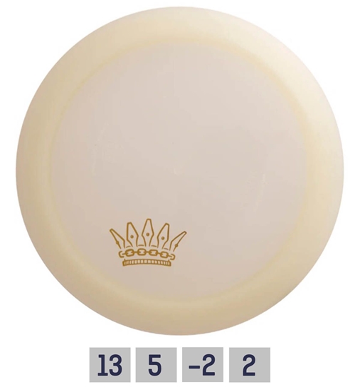 Picture of Diskgolfo diskas Distance Driver Glow Premium Majesty (Mini), White