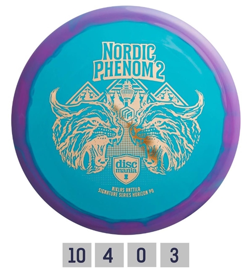 Picture of Diskgolfo diskas Distance Driver S-LINE PD NORDIC PHENOM 2 purple/bright