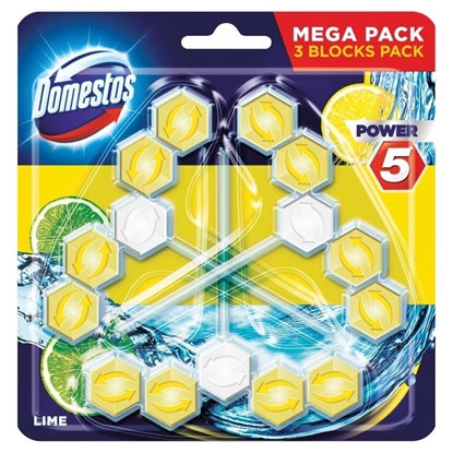 Picture of Domestos DOMESTOS_Power 5 kostka toaletowa Lime 3x55g