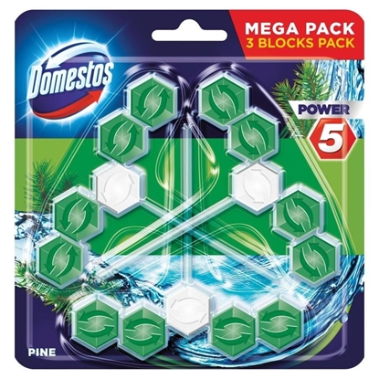 Изображение Domestos DOMESTOS_Power 5 kostka toaletowa Pine 3x55g