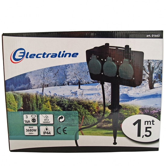 Picture of Electraline 01663 Garden Socket 3P 1.5m