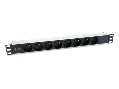 Picture of Equip 333313 power distribution unit (PDU) 8 AC outlet(s) 1U Black, Silver