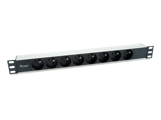 Изображение Equip 333313 power distribution unit (PDU) 8 AC outlet(s) 1U Black, Silver