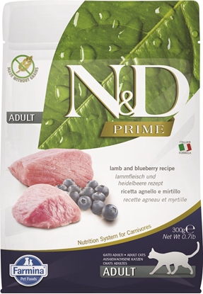 Attēls no Farmina FARMINA N&D PRIME CAT LAMB&BLUEBERRY ADULT 300G