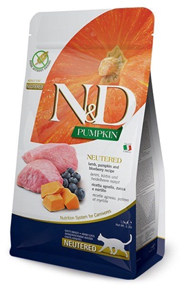 Attēls no Farmina FARMINA N&D Pumpkin Feline Lamb & Blueberry Neutered Adult 300g