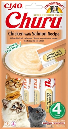 Attēls no INABA Churu Chicken with salmon recipe - skanėstas katėms - 4x14 g
