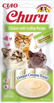 Attēls no INABA Churu Chicken with Scallop Recipe - skanėstas katėms - 4x14 g