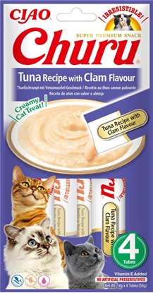 Attēls no INABA Churu Tuna with clam flavour - skanėstas katėms - 4x14 g