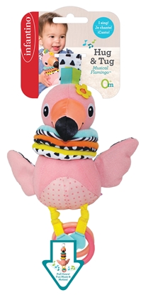 Attēls no Infantino INFANTINO Hug & Tug Musical Flamingo