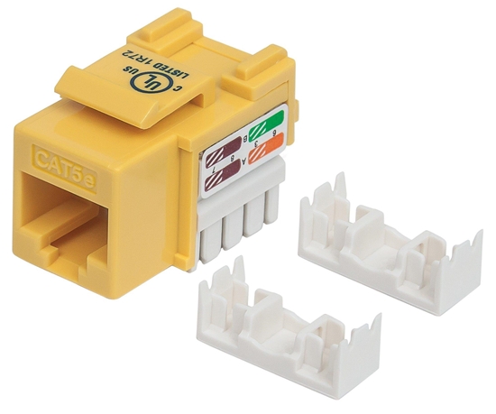 Изображение Intellinet Keystone Jack, Cat5e, UTP, Punch-down, Yellow