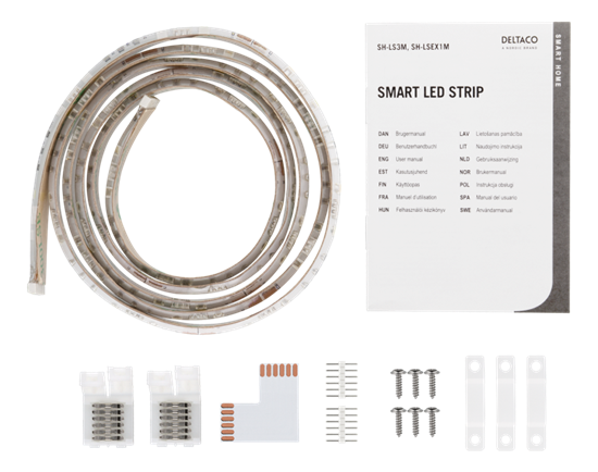 Изображение Išmanios LED juostos prailginimas DELTACO SMART HOME SH-LSEX1M, 1m