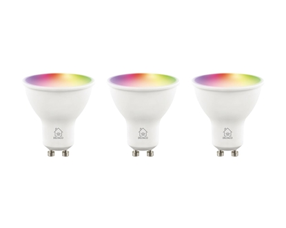 Attēls no Išmanių lempučių rinkinys DELTACO SMART HOME 3vnt, WiFI 2.4GHz, 5W, 470lm,RGB / SH-LGU10RGB-3P