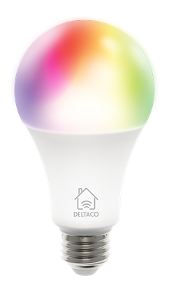 Изображение Išmanių lempučių rinkinys DELTACO SMART HOME 3vnt., RGB LED, E27, WiFi, 9W,  810lm / SH-LE27RGB-3P