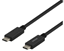 Изображение Kabel USB Deltaco USB-C - USB-C 1 m Czarny (USBC-2001M)