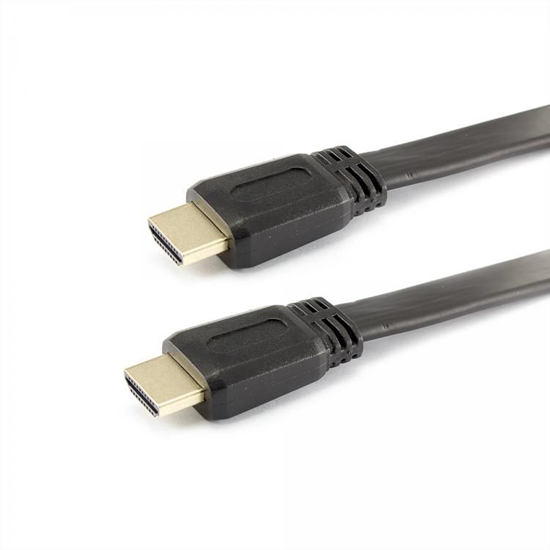 Изображение Kabelis Sbox HDMI-HDMI 1.4 Flat M/M 1.5m HDMI-FLAT-15B black
