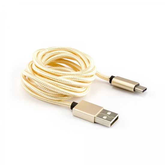 Изображение Kabelis Sbox USB->Type C M/M 1.5m USB-TYPEC-15G fruity gold