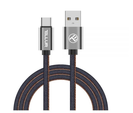 Picture of Kabelis Tellur USB to Type-C, 1m denim