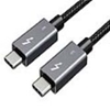 Изображение Kabelis Thunderbolt 3, USB-C - USB-C, 40Gbps, 100W, 20V/ 5A, 4K/ 60HZ, 1m