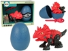 Изображение Konstruktorius - dinozauras su kiaušiniu, raudonai juodas