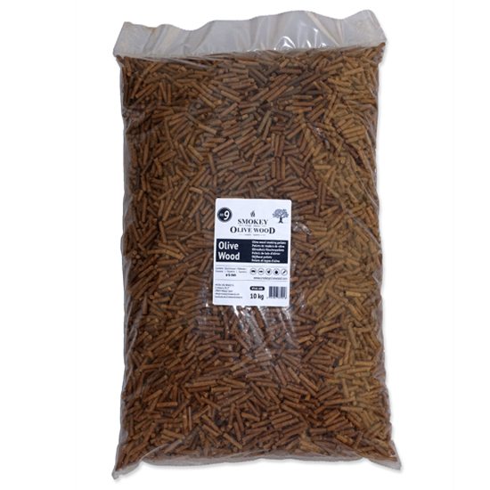 Picture of Medžio granulės SMOKEY OLIVE WOOD Olive Pellets (alyvmedis), ø 6 mm, 10 kg