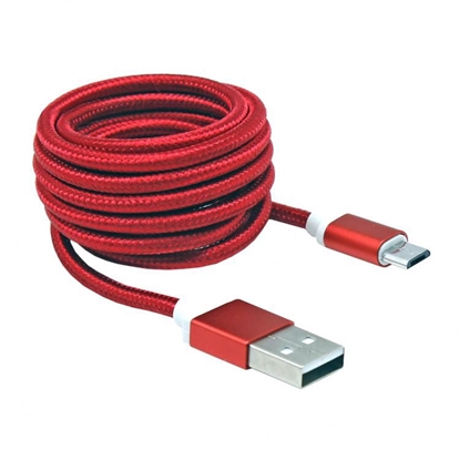 Изображение Mob.telefono kabelis Sbox USB-10315R USB->Micro USB M/M 1.5m red