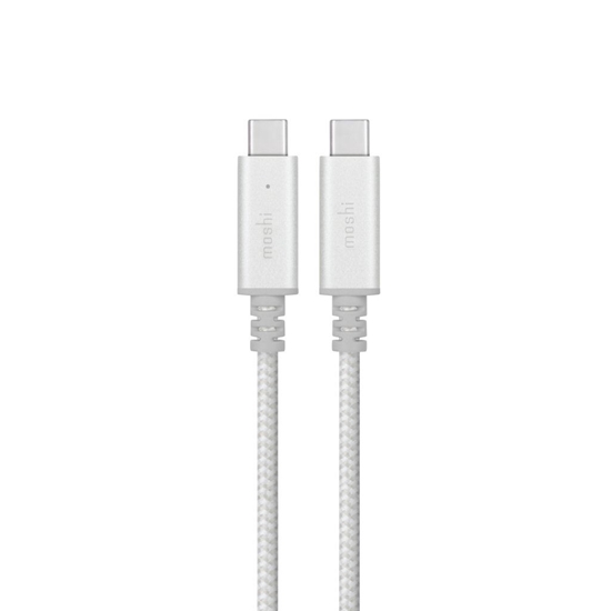 Picture of Moshi Integra? USB-C Charge Cable with Smart LED Jet Silver - 2m